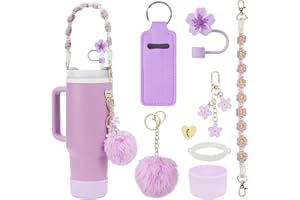 KOMICEA Stanley Cup zestaw akcesoriów – osłona słomki Stanley, uchwyt na wodę, pasek na wodę, buty silikonowe Stanley, akcesoria do kubków Stanley Cup 800 ml - 1100 ml