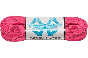 Hot Pink 84 Inch Waxed Skate Lace - Derby Laces for Roller Derby, Hockey and Ice Skates, and Boots