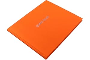 LETTS OF LONDON Letts Dazzle Quarto Landscape Guest Book - Orange