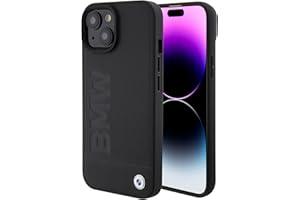 CG MOBILE BMW BMHMP15SSLLBK - Custodia rigida per iPhone 15 6.1", con logo Imprint