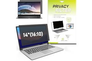 Nsyee Laptop Privacy Screen 14 Inch for 16:10 Aspect Ratio, Privacy Filter Anti-Spy & Anti Glare Blue Light Blocking Protector Shield for Hp/Dell/Acer/Lenovo (W×H: 301mm*188mm)
