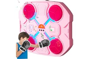 GAOGODOT Macchina da Boxe Musicale per Bambini con Funzione di Conteggio, Intelligente Bluetooth Music Boxing Machine, Elettronica Boxe Musicale da parete con 3 livelli di velocità, per esercizi a casa (rosa)