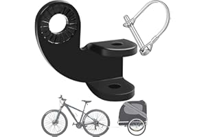 LANKAI Tow Hook Bike Attachment, Bike Trailer Steel Connector, Bike Trailer Coupler Adapter, for Burley Trailer Replacement Tool, Kids Trailers Pet Cargo Trailer Most Cycling Black