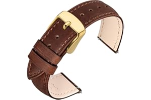 ANNEFIT Bracelet de Montre pour Homme et Femme, Bracelets en Cuir Vintage à Dégagement Rapide 18mm 19mm 20mm 21mm 22mm
