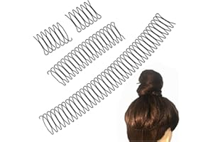SHENGYUEFENG U Shape Hair Finishing Fixer Comb, Hair Pin U Shape Wavy Comb Clips, Invisible Broken Hair Clip Mini Bangs Holder Styling Tool, Insert Hairdressing Grip Clip, Women Girls Hairstyle Accessories (4PCS)