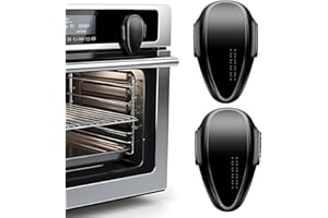 JOZMMZEOOA Seguridad Protector Horno,2 Piezas Seguridad Niños Cerraduras Protector Estufa Puertas Cerradura Seguridad Cierre Perillas Dobles con Adhesivo,para Puertas Hornos Niños Protectores (Negro)