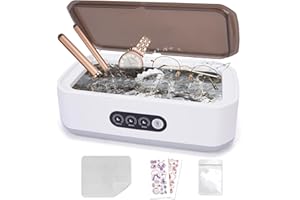 IGUGI Limpiador Ultrasónico 49000HZ,Ultrasonidos Limpieza con 3 Modos de Tiempo,Limpiador Ultrasonidos Profesional para Joyas,Anteojos,Reloj de Pulsera,Dentaduras Postizas,Anillos