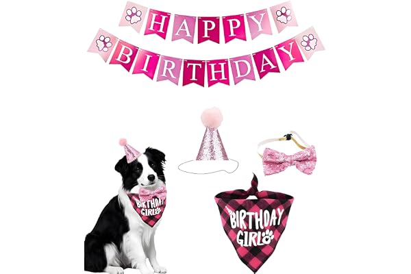 5Pcs Dog Birthday Decorations,Dog Hat,Birthday Caps, Festive Birthday Gift,Breed Dog Accessories for Photo Sessions and Celebrations