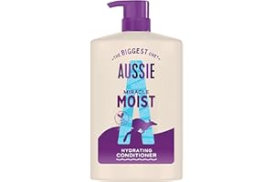 Aussie Miracle Moist Après-Shampooing Démêlant 1000ml, Formule Hydratante pour Revitaliser et Restaurer les Cheveux Secs et Fragiles, Vegan