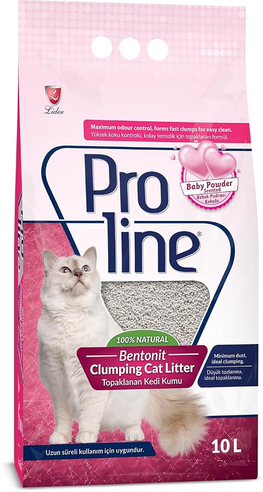 Proline Renkli ve Kokulu Bentonit Kedi Kumu, 10 L