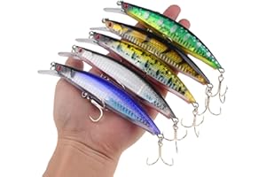 FNAPE Sztuczna przynęta wędkarska 5 sztuk 13 cm 23 g Swimbait Minnow zestaw przynęt NA ryby zestaw przynęt NA szczupaki, pstrąg, sandacza, okonia, słodkiej wody słonej