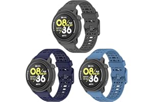 SUGARJAR 22MM Silicone Bracelet Compatible avec COROS PACE 3 / APEX PRO / 2 PRO/APEX 46 mm pour Femmes et Hommes