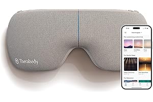 TheraGun Therabody SmartGoggles (1st Generation) Heated Eye Mask, Blackout Sleep Mask & Temple Massage for Personalized Relaxation, Headache Relief
