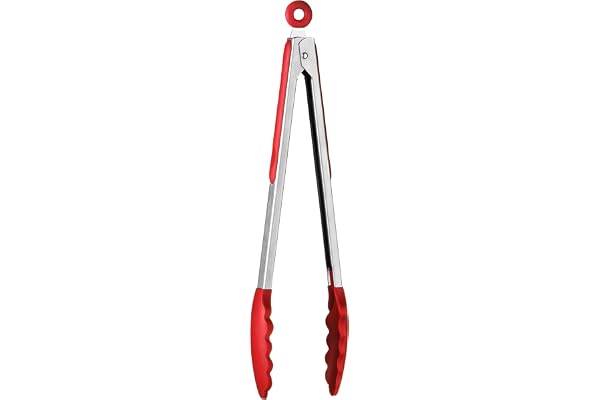 Premier Housewares 0804920 Pinces Zing en Silicone/TPR/Acier Inoxydable Rouge