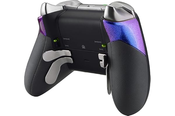 eXtremeRate Coque pour Xbox One Elite Manette,Coque Controller Poignée Grip Antidérapante pour Xbox One Elite (Modèle 1698),Violet Bleu