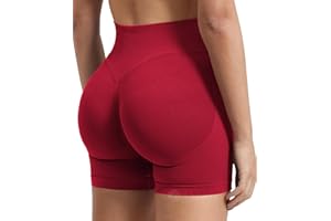 ZAAYO Damen Sport Shorts Hidden Scrunch Workout Auswirkungen Short 4.5 "Scrunch Butt Lifting Gym Short Nahtlose Booty Biker Shorts