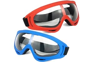TOYER 2-pak okularów ochronnych / okulary ochronne / okulary motocyklowe z bandanami – kompatybilne z Nerf Game Battle for Kids