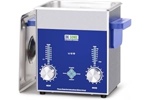 DK SONIC Industrieller Ultraschallreiniger 2L,60W Kommerzieller Ultraschallreinigungsgerät mit Codiertem Timer, Heizung und Korb, Vielseitig Einsetzbar für Schmuck, Brillen, Ketten, Uhren