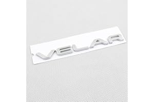 GRENRIC 1PC Word VELAR 3D Letter Car Rear Trunk Tailgate Body Badge Emblem Custom Name Plate Sticker Decal Emblem Replacement (matte silver)