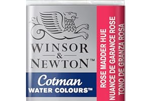 Winsor & Newton 0301580 Cotman Farba akwarelowa Studio Farby akwarelowe, żywe kolory o odpowiednich właściwościach wykonania, półkostka - Rose Madder Hue
