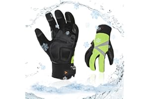 Vgo... Winter Waterproof Work Gloves Touchscreen, Thermal Safety Working Gloves in Cold Weather -20℃, 3M Thinsulate Lining for Freezer Cold Storage Warehouse