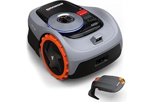 Navimow i105E et Garage S, Robot Tondeuse sans Fil périphérique, rec. 500 m², Max. 600 m², RTK+Vision Tondeuse Robot Gazon, IA cartographie Automatique, Limite virtuelle, Gestion multizone