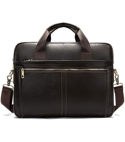Borsa portadocumenti scuola laptop in pelle vintage messenger tracolla