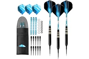 Crazy-m Dartpfeile Soft dartpfeile 3 Stück 18g Dartset Turnier Soft Tip Dartpfeile Set, Schwarz Beschichtete Metallfässer Darts (Soft Dartpfeile) mit Flights