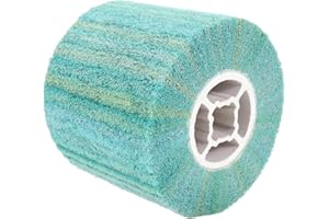 SI FANG 120x100mm Nylon Web Drum Non-woven Abrasive Flap Wire Drawing Polishing Burnishing Wheel for Stainless Steel Metal Finishing Polishing, Surface Treatment, Clear Texture (Grit 320)