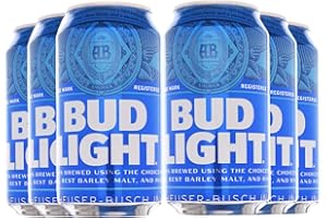‎AMERICANFOOD4U BUD LIGHT® - Dosenbier 6 x 355ml amerikanisches Bier, American Beer | Die NO.1 aus den USA als Original Importware, auch als perfektes Bier Geschenk für Männer