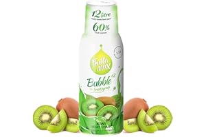 Sirop FruttaMax Kiwi | Moins de sucre | 60% de concentré de fruits réels | Compatible avec machine à soda 500 ml