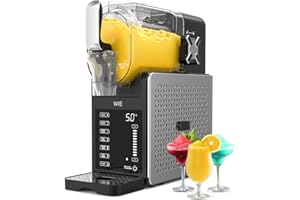 WIE Slush Machine 2.6L Sans Glace Machine à Granité mit 6 Programmes Autonettoyage Slush Maker pour Maison, Fabricant de Slush pour Margarita, Cocktail, Milkshake, Frappé