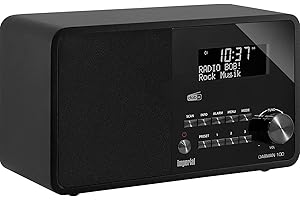 Imperial DABMAN 100 - Digitalradio (Radio, DAB+ / DAB / UKW, Aux In, Holzgehäuse, Wecker, LCD-Display) Schwarz