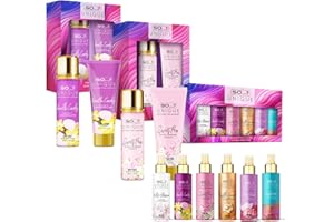 So…? Unique Elegant & Empowered Womens Body Mist Gift Set Bundle, Deluxe Duo Vanilla Candy, Deluxe Duo Sweet Pea & Summer Escapes Grande Set