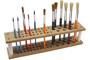 MAJOR BRUSHES Les Pinceaux en panneau MDF Capacité Brosse Pinceau de peinture Support (45)
