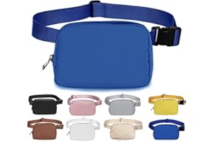 Belt Bag for Women Fanny Pack Dupes, Bomvabe Fashion Crossbody Lulu Waist Pack Lemen Bag with Adjustable Strap, Everywhere Belt Bag for Travel(Blue)