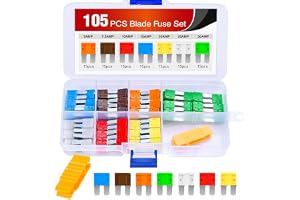 Nilight 105PCS Micro2 Fuse ATR APT Car Blade Fuses Assortment Kit Micro 2 Car Fuses Replacement 5A 7.5A 10A 15A 20A 25A 30A Automotive Fuse with Fuse Puller for Cars Trucks SUVs RVs, 2 Years Warranty