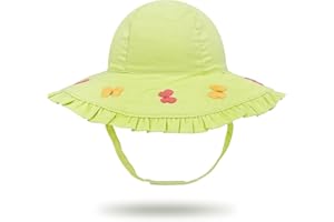 GIFTS TREAT Sombrero de verano para niñas, plegable de algodón suave, sombrero de playa de ala ancha