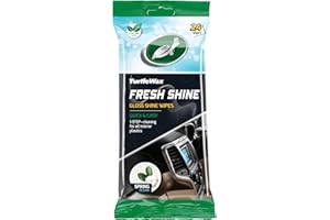 Turtle Wax Fresh Shine Gloss Wipes Spring Fresh for Car Interior Plastics - Multi-Purpose Car Interior Wipes Can Be Used On Hard Surfaces, Dashboards