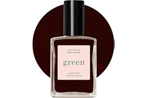 Manucurist - Green Hollyhock - Blackish Red Nail Polish - Natural Classic Nail Polish 9-Free - Vegan and Plant-Based - Manicure & Nails Care - 15 ml
