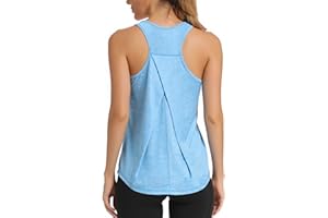 Dawnrole Débardeur de Sport Femme Fitness Yoga Workout Chemises sans Manches Debardeur