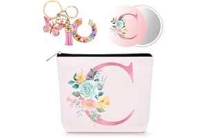 Bingtoo Trousse de Toilette Femme, Trousse de Maquillage Personnalisée, Cadeaux d'anniversaire pour Filles et Femmes (C)