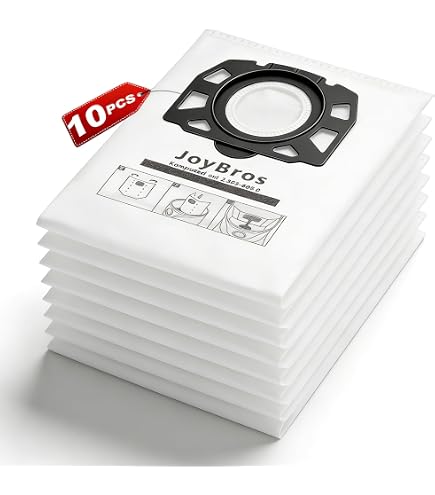 Set Di 10 Sacchetti In Microfibra + 10 Profumatori Per Aspirapolvere Kärcher MV4, MV5, MV6, WD4, WD5, WD6 - 5