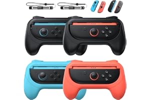 FASTSNAIL Grips for Nintendo Switch2 (2025)/Switch&OLED Joypad, Wear-Resistant & Anti-Slip Controller Grips Handle Kit, Switch Holder Accessories for NS2/NS1 Joypads Controller, 4 Pack