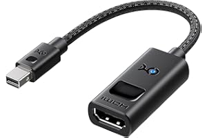 Cable Matters Adattatore 8K 60Hz Mini DisplayPort 1.4 a HDMI con 4K 120Hz o 8K 60Hz, Cavo adattatore da Mini Display Port 1.4 a HDMI 8K in nero