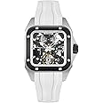 BODERRY Square Automatic Titanium Watch for Men 72H Power-Reserve Side Transparent Case 10ATM Waterproof Swiss Super-Luminous Sports Wrist Watches-Storm