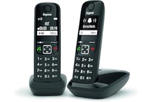 Gigaset AS690 Duo - Téléphone fixe sans fil - 2 combinés - Noir