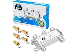 HB-DIGITAL SAT - BK - UKW - rozdzielacz 4-krotny rozdzielacz (4-drożny): 5-2400 MHz - cyfrowy i analogowy - w pełni ekranowany - z przepustowością napięcia - SAT DVB-S/S2 FM FM FM telewizja kablowa