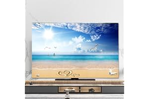 GAOXIANGLIN Housses pour Téléviseurs 32-85 Pouces Paysage de Bord de Mer Housses pour Écrans TV/PC Housse D'écran Protection TV Housse Anti-Poussière pour LED LCD, Décoration Intérieure(Color:color20,Size: