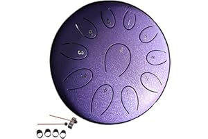 ITRIMAKA Rain Drum For Outside Garden, Chakra Drum For Rain, Steel Tongue Drum Rain Chime, 6 Inches 11 Notes Waterproof Handpan Drum Instrument For Garden